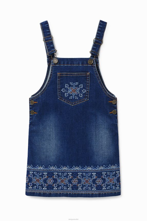 Girl DesigualEmbroidered denim overalls Clothing 68X2401839
