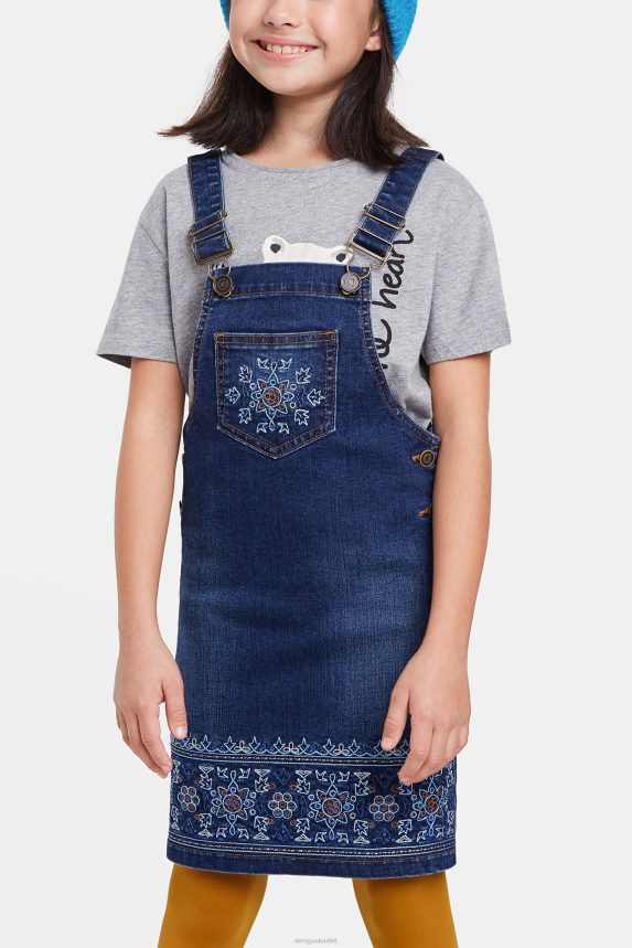 Girl DesigualEmbroidered denim overalls Clothing 68X2401839