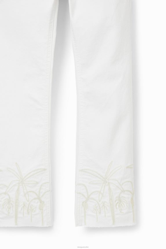 Girl DesigualEmbroidered long flare jeans Clothing 68X2401850