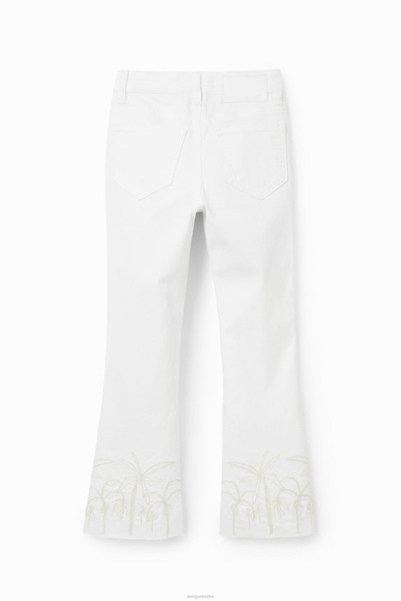 Girl DesigualEmbroidered long flare jeans Clothing 68X2401850