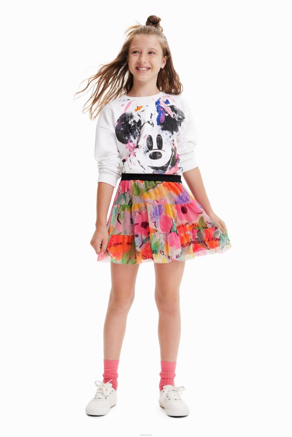 Girl DesigualFloral tulle mini skirt Clothing 68X2401800