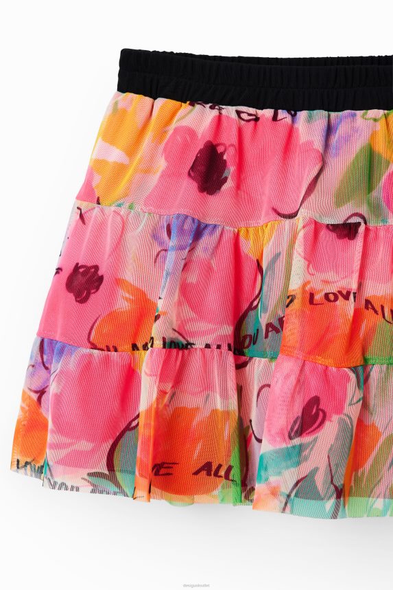 Girl DesigualFloral tulle mini skirt Clothing 68X2401800