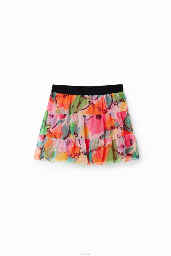 Girl DesigualFloral tulle mini skirt Clothing 68X2401800
