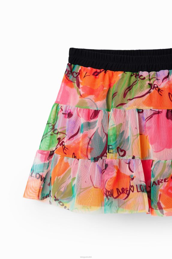 Girl DesigualFloral tulle mini skirt Clothing 68X2401800