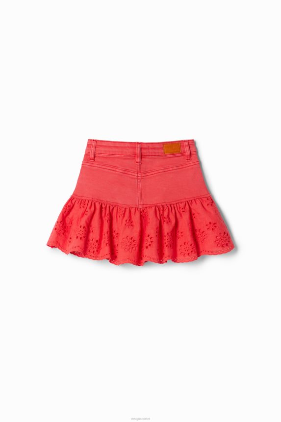 Girl DesigualGlossy ruffle denim mini skirt Clothing 68X2401709