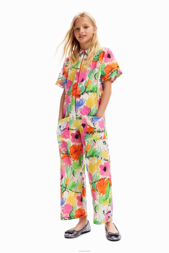 Girl DesigualLong floral jumpsuit Clothing 68X2401761