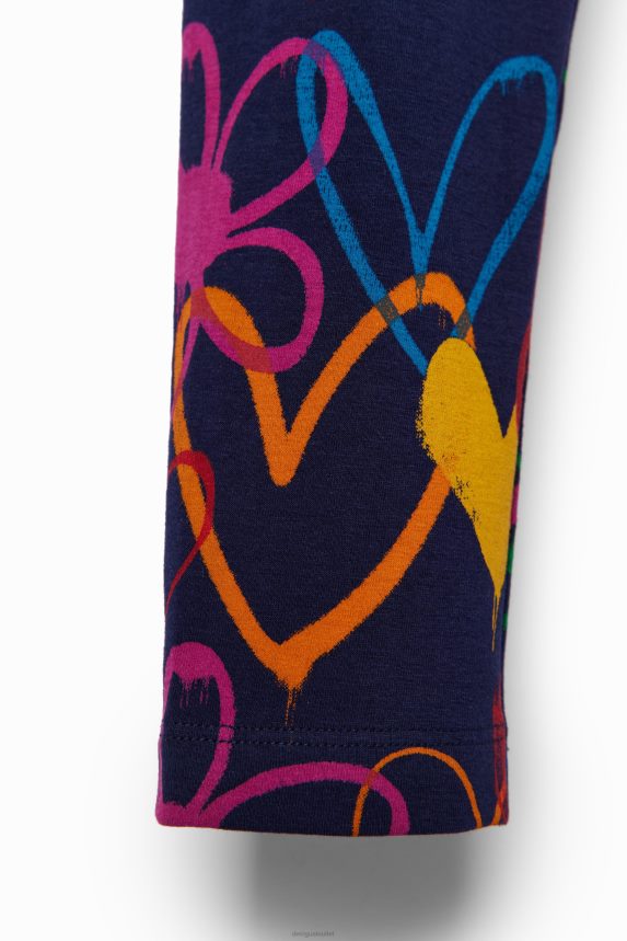 Girl DesigualLong heart leggings Clothing 68X2401705