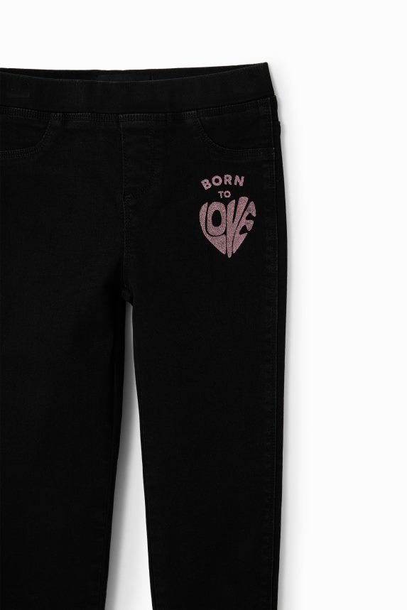 Girl DesigualMessage denim leggings Clothing 68X2401745