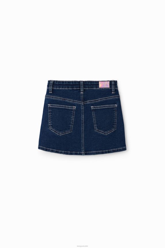 Girl DesigualRhinestone denim mini skirt Clothing 68X2401712