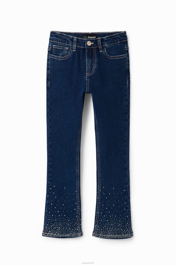 Girl DesigualRhinestone flare jeans Clothing 68X2401770