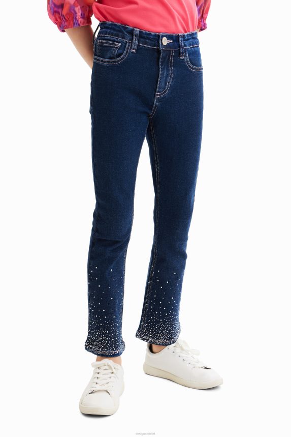 Girl DesigualRhinestone flare jeans Clothing 68X2401770