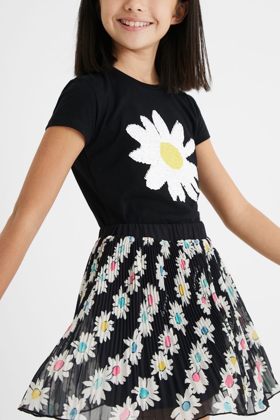 Girl DesigualShort skirt pleated Clothing 68X2401845