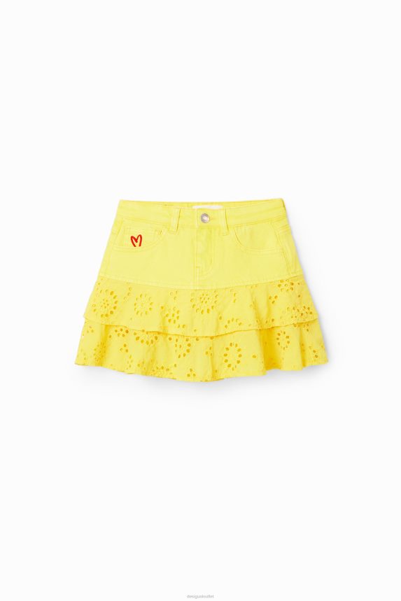 Girl DesigualSwiss embroidery mini skirt Clothing 68X2401787