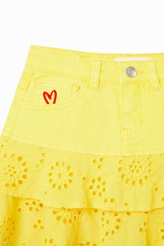 Girl DesigualSwiss embroidery mini skirt Clothing 68X2401787