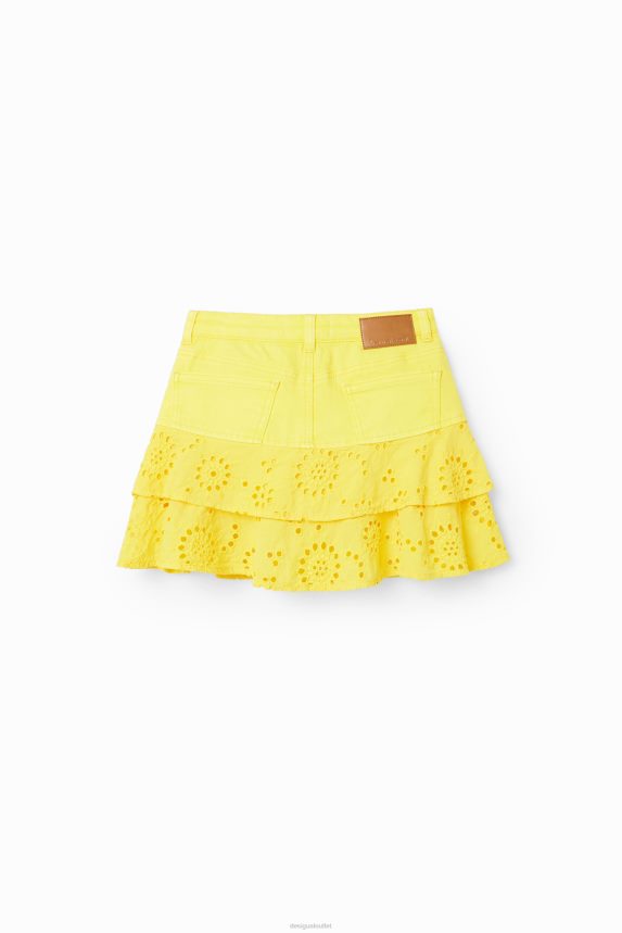Girl DesigualSwiss embroidery mini skirt Clothing 68X2401787