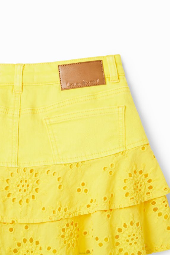 Girl DesigualSwiss embroidery mini skirt Clothing 68X2401787