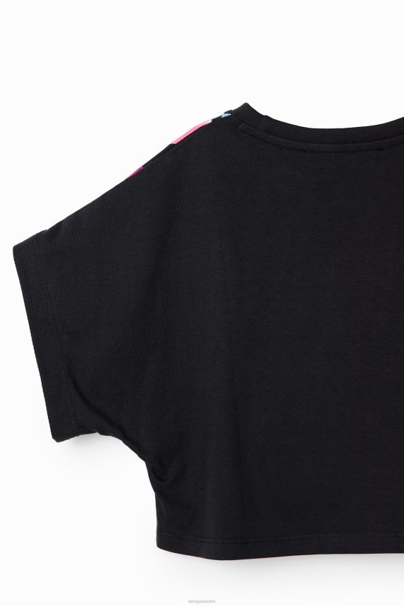 Girl DesigualCropped floral T-shirt Clothing 68X2401879