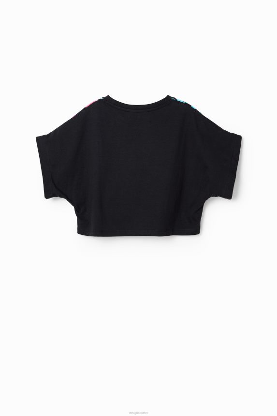 Girl DesigualCropped floral T-shirt Clothing 68X2401879