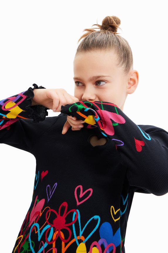 Girl DesigualCut-out heart T-shirt Clothing 68X2401702