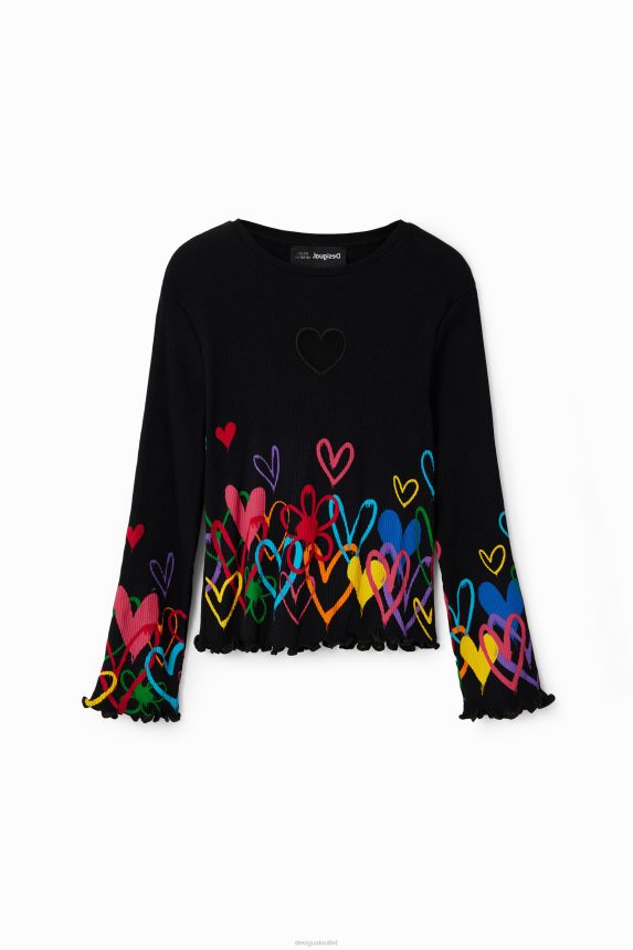 Girl DesigualCut-out heart T-shirt Clothing 68X2401702