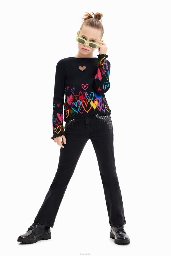 Girl DesigualCut-out heart T-shirt Clothing 68X2401702