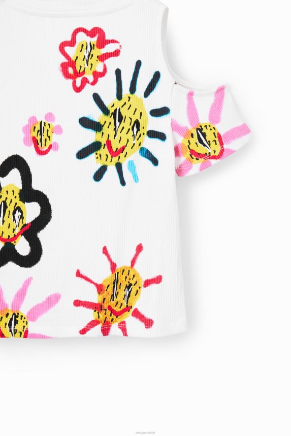 Girl DesigualCut-out sun T-shirt Clothing 68X2401878