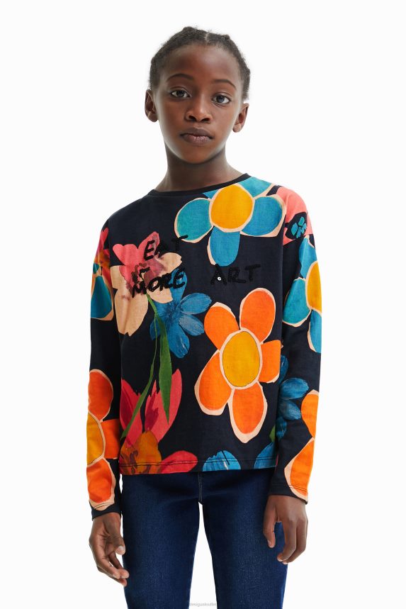 Girl DesigualFloral print T-shirt Clothing 68X2401837