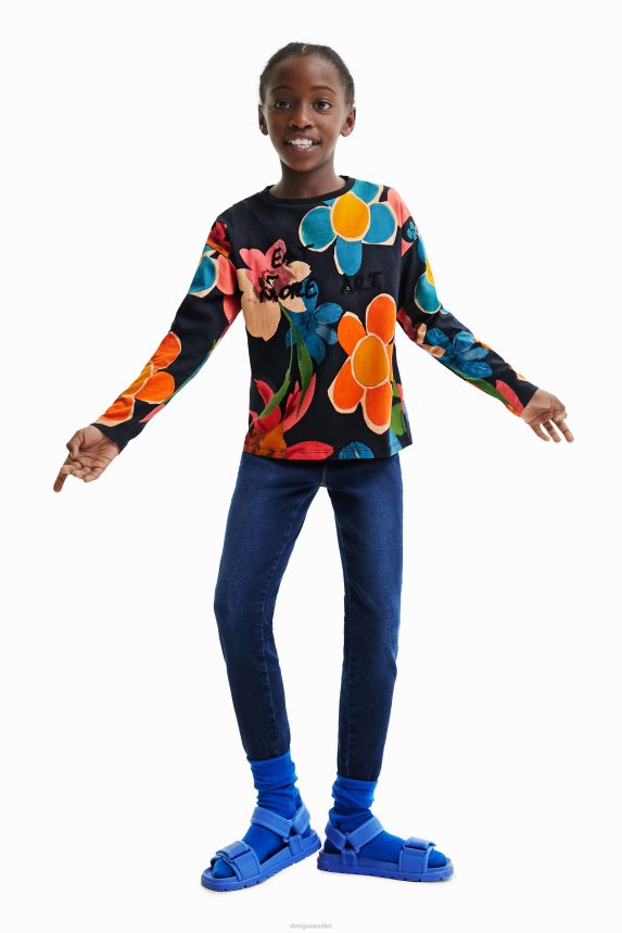 Girl DesigualFloral print T-shirt Clothing 68X2401837