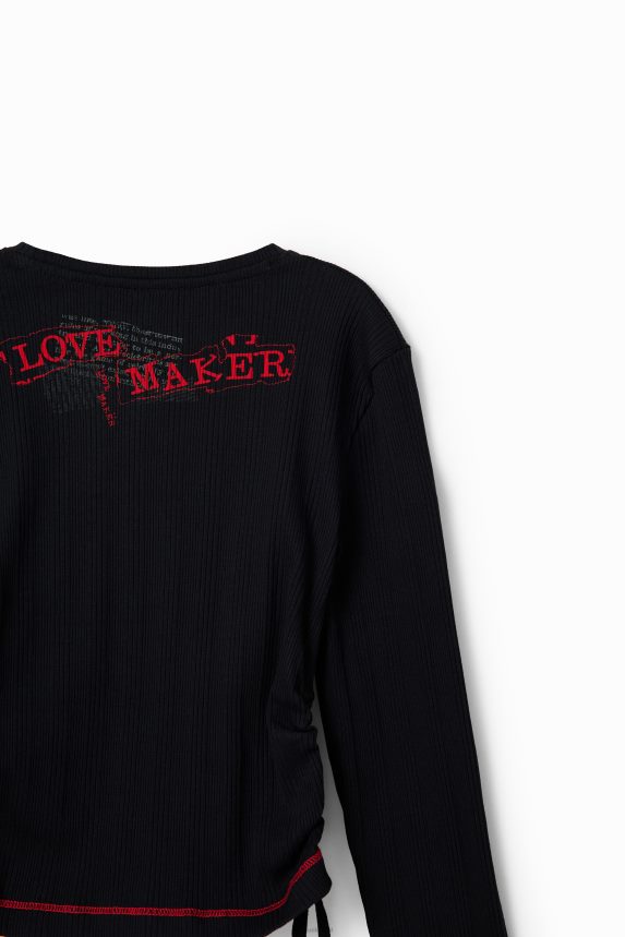 Girl DesigualGathered heart T-shirt Clothing 68X2401810