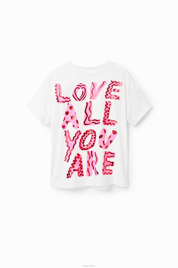 Girl DesigualGlossy text T-shirt Clothing 68X2401813