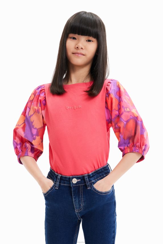 Girl DesigualPuff-sleeve floral T-shirt Clothing 68X2401739