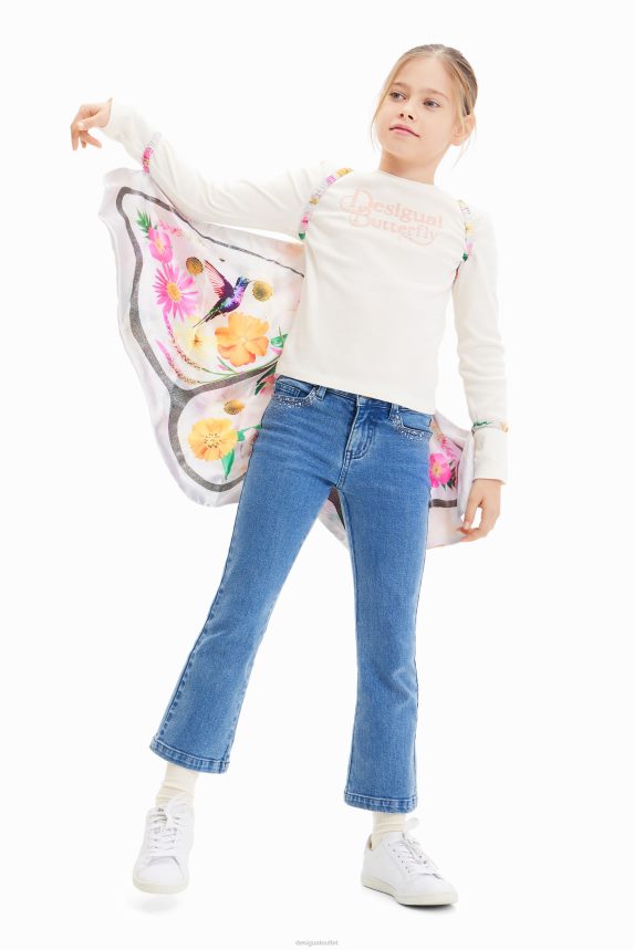 Girl DesigualRibbed butterfly wings T-shirt Clothing 68X2401718 Girl DesigualRibbed butterfly wings T-shirt Clothing 68X2401718