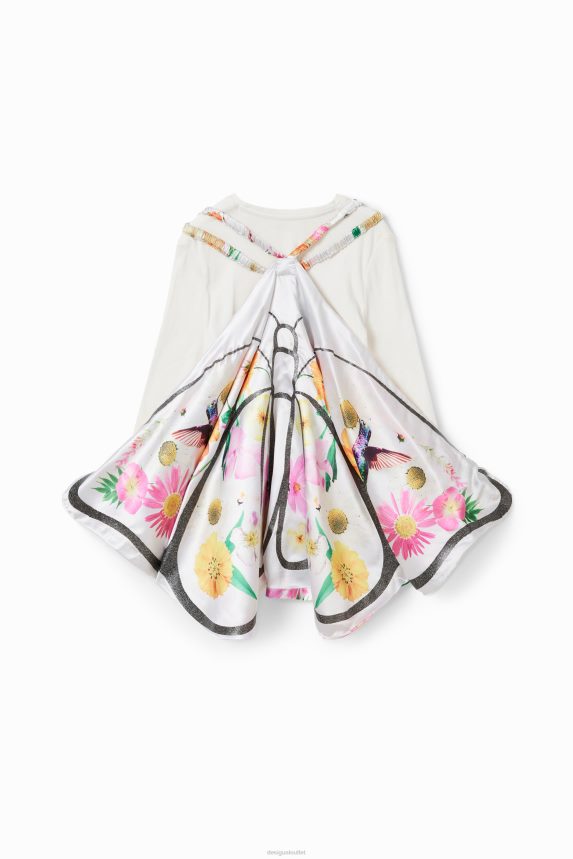 Girl DesigualRibbed butterfly wings T-shirt Clothing 68X2401718