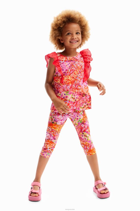 Girl DesigualRuffled floral T-shirt Clothing 68X2401729