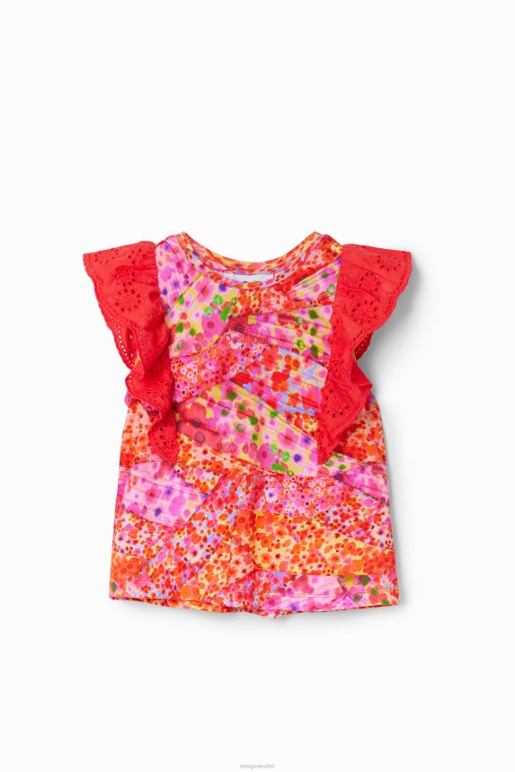 Girl DesigualRuffled floral T-shirt Clothing 68X2401729