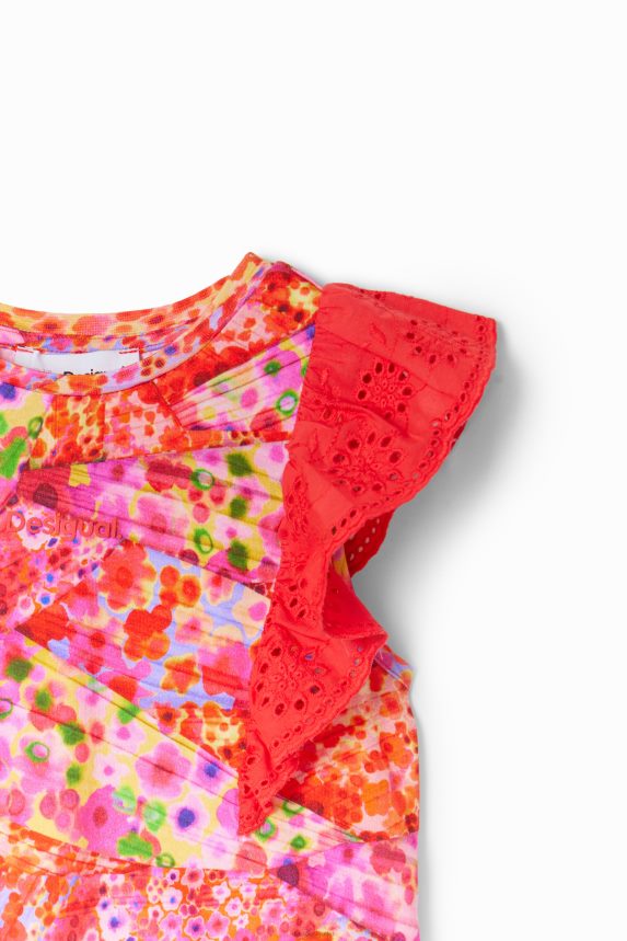 Girl DesigualRuffled floral T-shirt Clothing 68X2401729