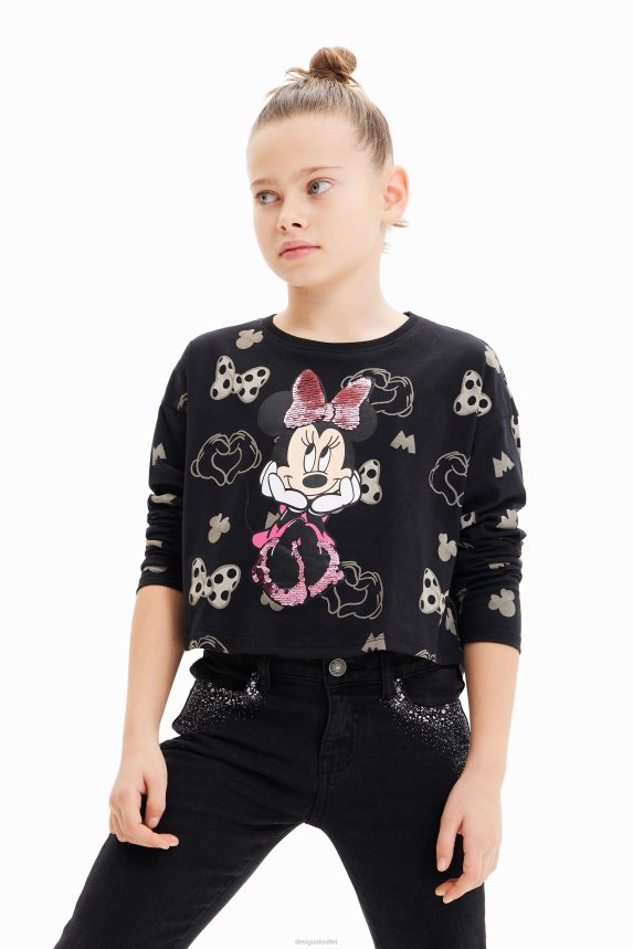 Girl DesigualSequined Minnie Mouse T-shirt Clothing 68X2401744