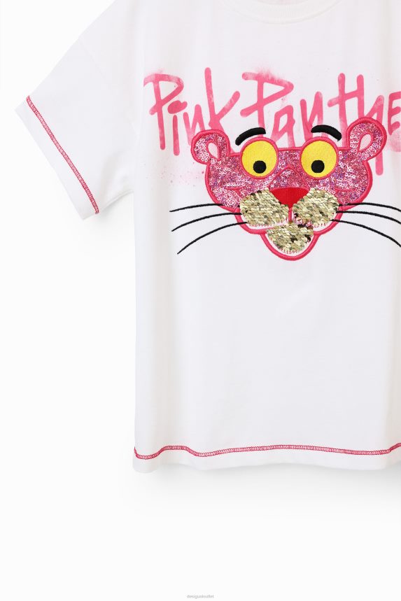 Girl DesigualSequinned Pink Panther T-shirt Clothing 68X2401859
