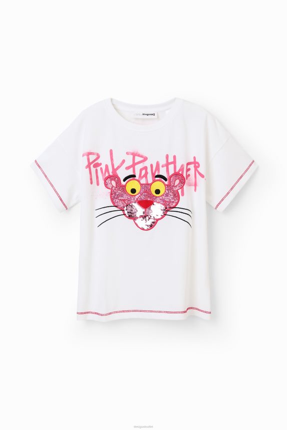 Girl DesigualSequinned Pink Panther T-shirt Clothing 68X2401859