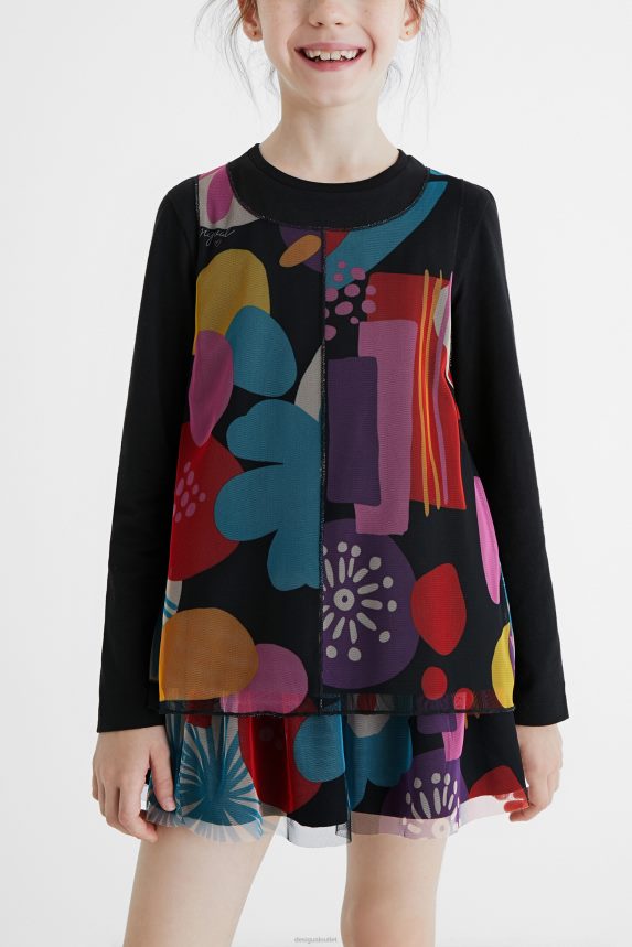 Girl DesigualTulle print T-shirt Clothing 68X2401802