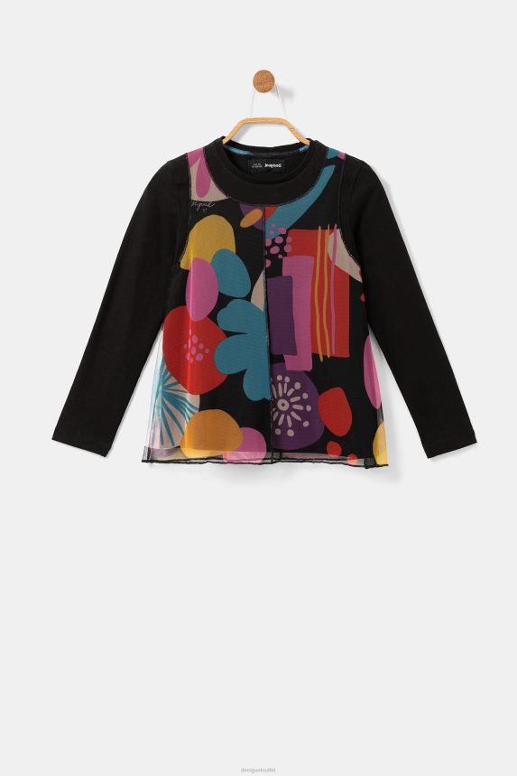 Girl DesigualTulle print T-shirt Clothing 68X2401802