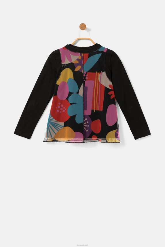 Girl DesigualTulle print T-shirt Clothing 68X2401802