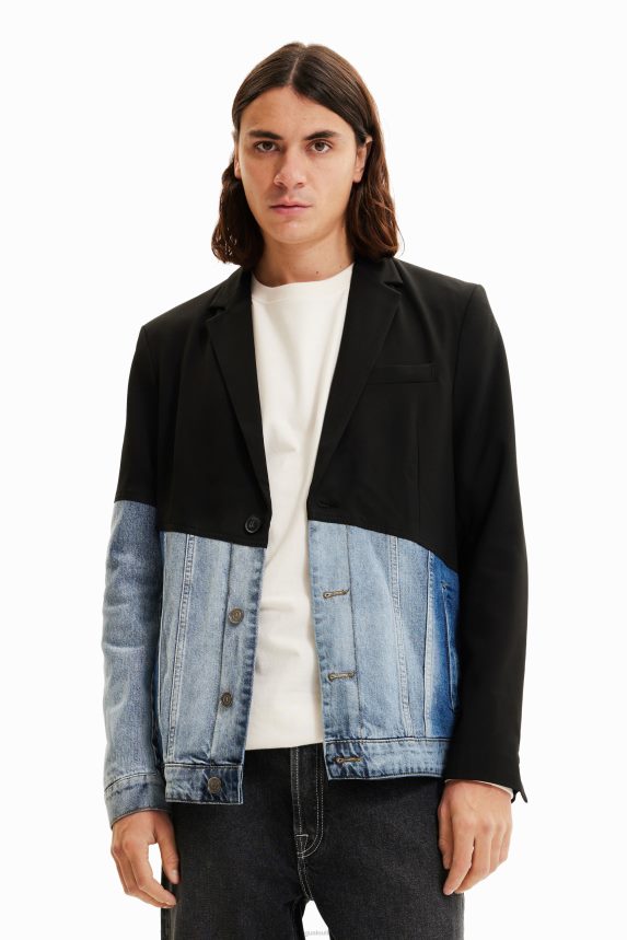 Men DesigualBimaterial denim blazer Clothing 68X2401696