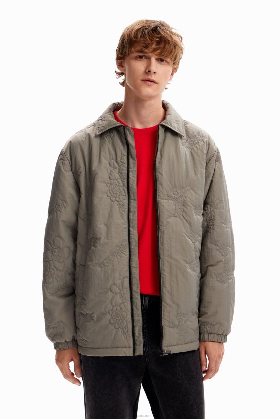 Men DesigualEmbroidered padded jacket Clothing 68X2401632