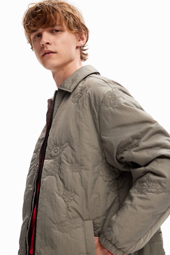 Men DesigualEmbroidered padded jacket Clothing 68X2401632