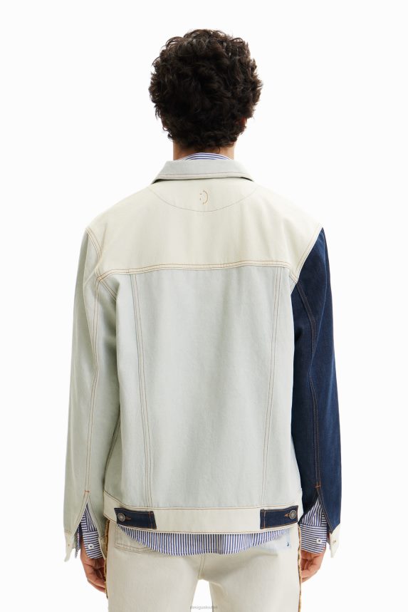 Men DesigualPatchwork denim overshirt Clothing 68X2401623