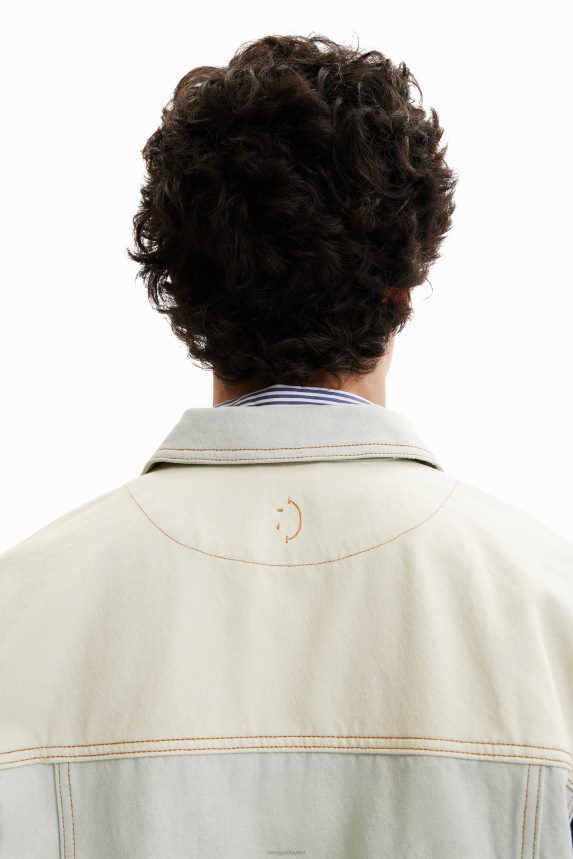 Men DesigualPatchwork denim overshirt Clothing 68X2401623