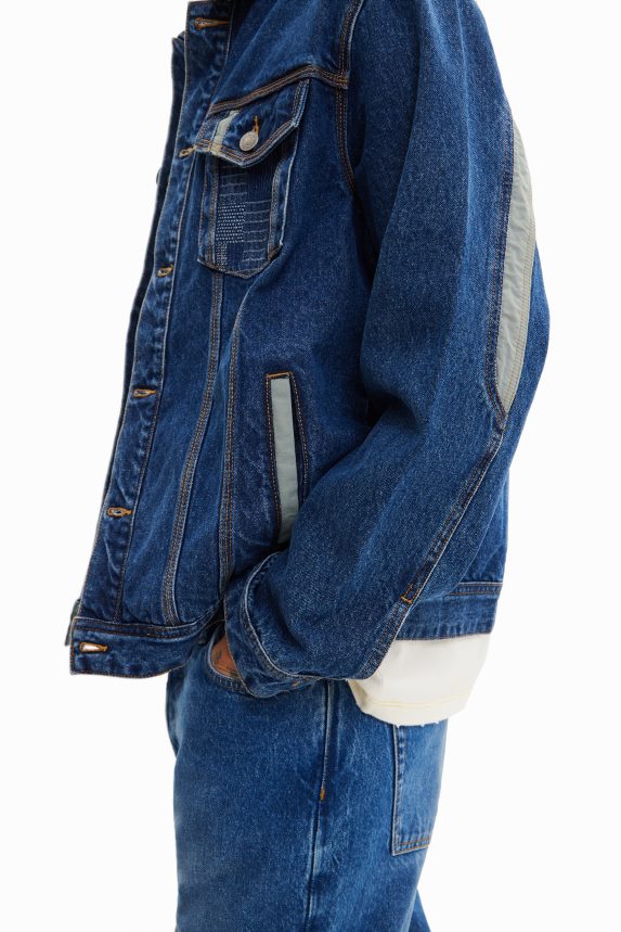 Men DesigualPatchwork denim trucker jacket Clothing 68X2401603