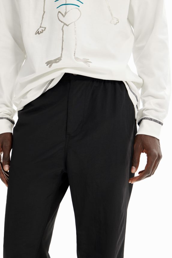 Men DesigualHybrid pleated trousers Clothing 68X2401661
