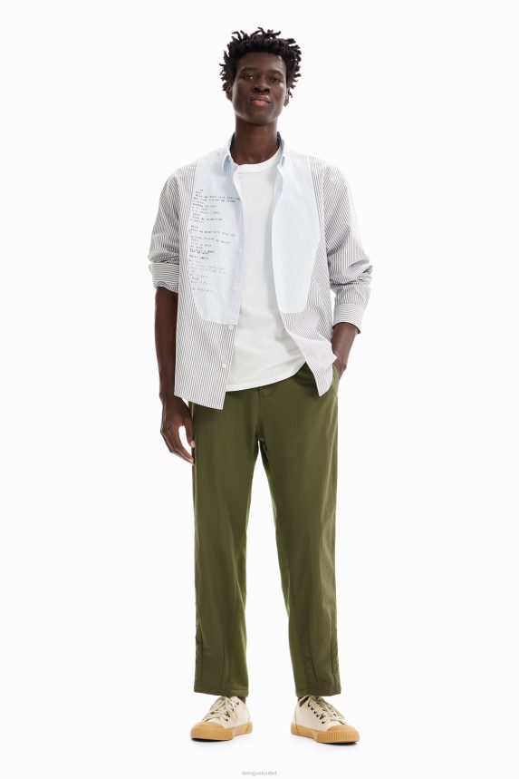 Men DesigualHybrid pleated trousers Clothing 68X2401678